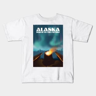 Alaska ,North to the future travel poster. Kids T-Shirt